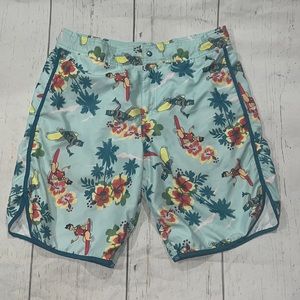 Dc Mens blue robin swim shorts